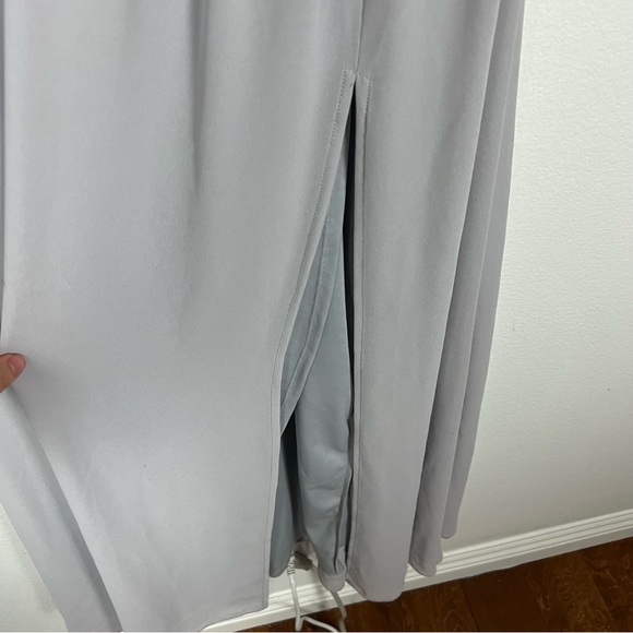 Lulu’s Heavenly Hues light grey flowy maxi dress Size Medium - Picture 6 of 9